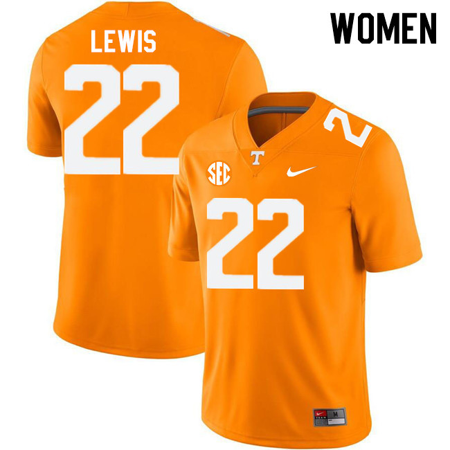 Women #22 Peyton Lewis Tennessee Volunteers College Football Jerseys Stitched-Orange